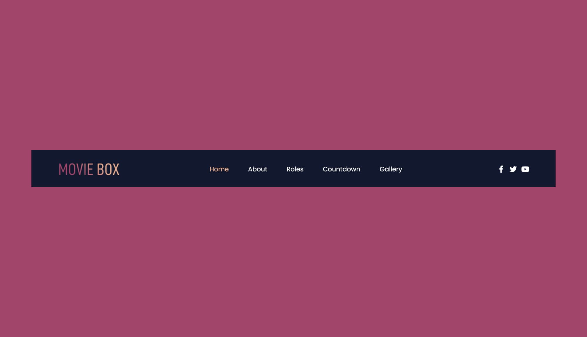 Movie Box Header Section For Gutenberg Banner