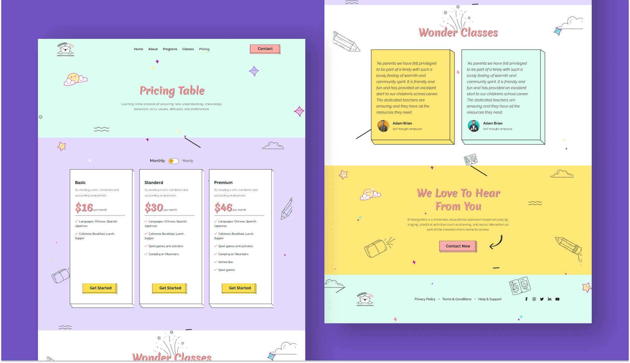 Wonderland Pricing Page For Gutenberg Banner