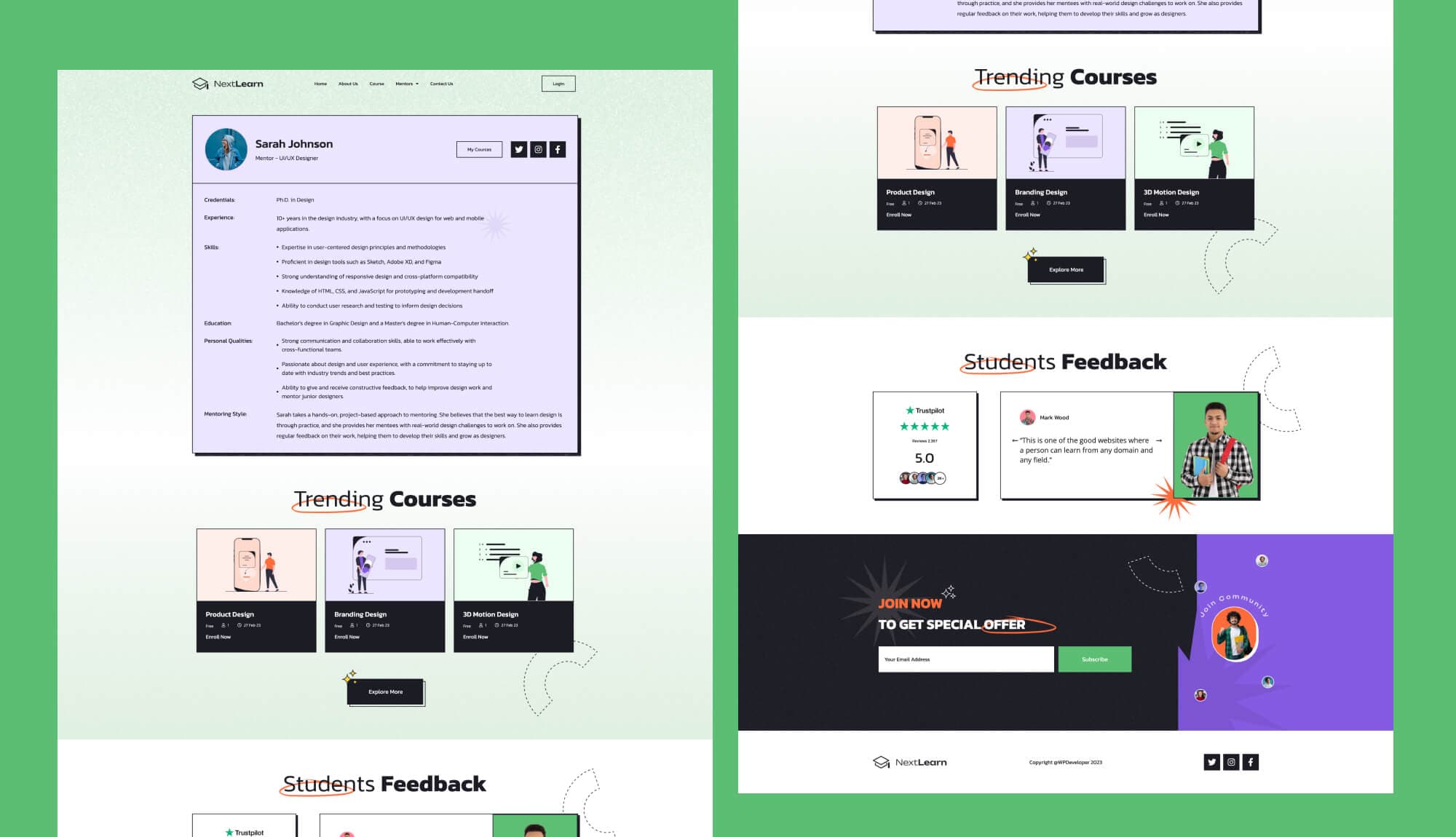 NextLearn Mentor Details Page Banner