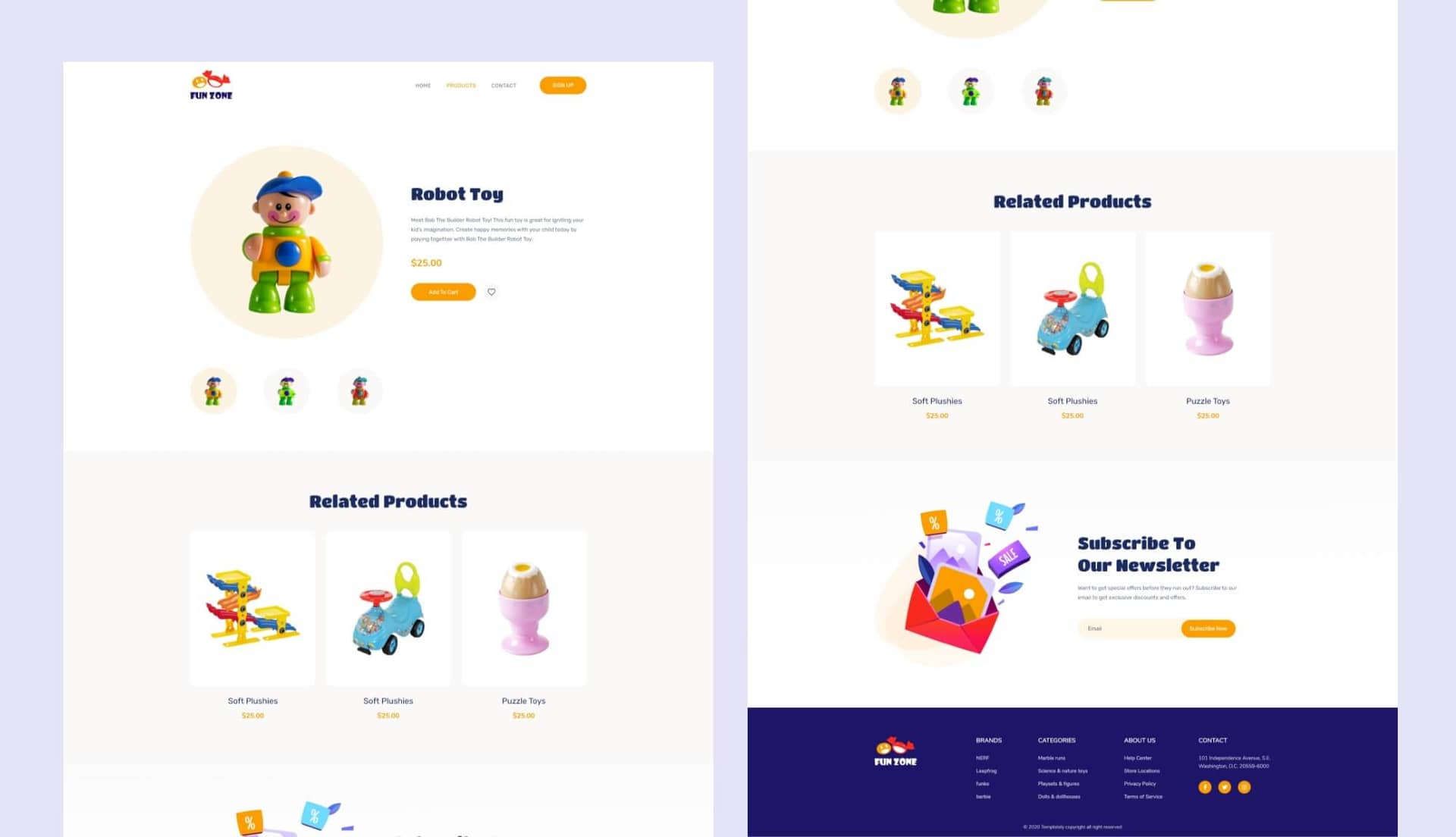 Fun Zone Product Details Page By Templately