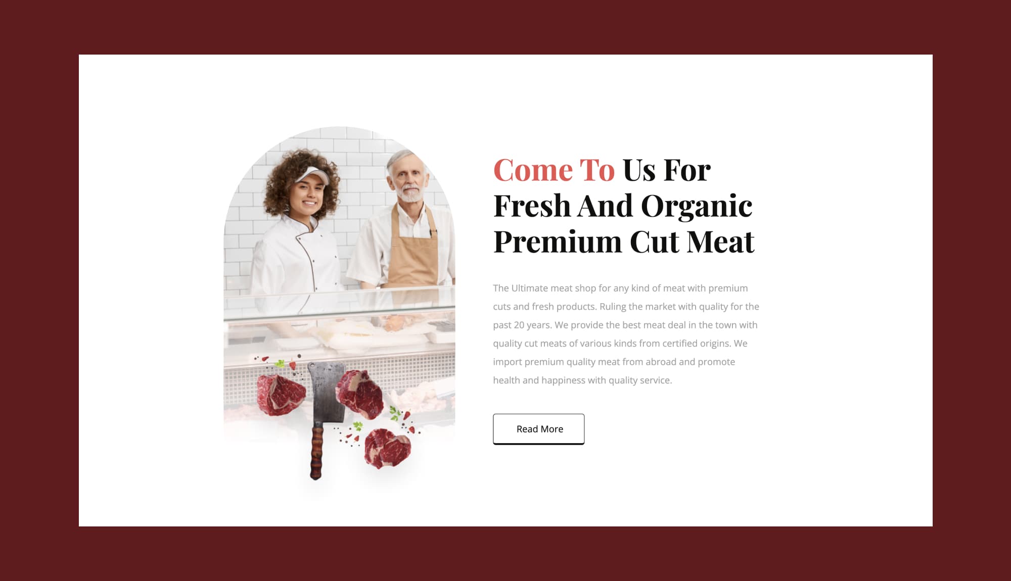 Meat Market Info Section Banner