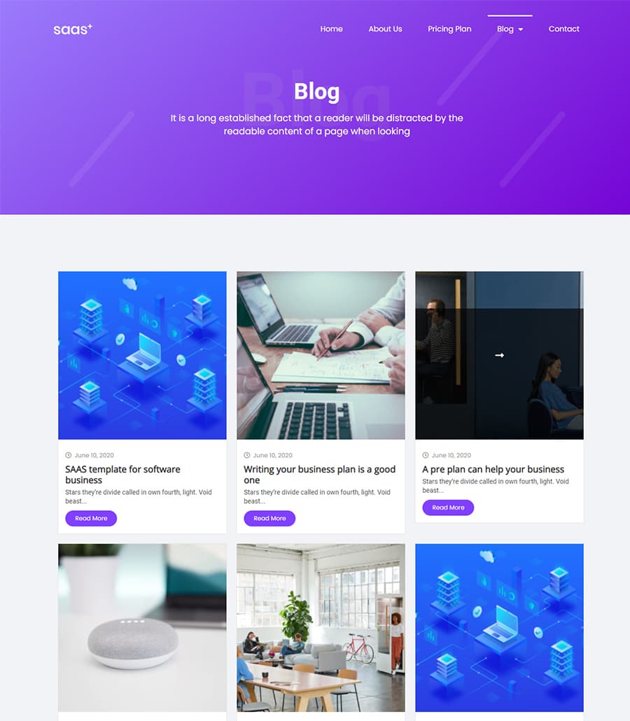 SaaS Starter Blog Page thumbnail