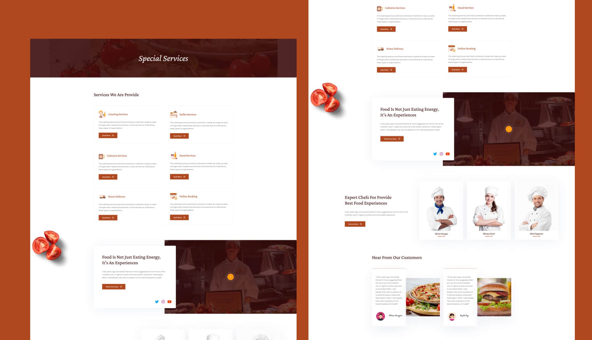 Foodiecious Service Page For Gutenberg Banner