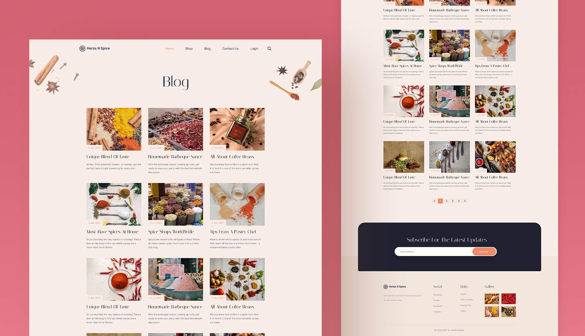 Herbs N Spices Blog Page Banner