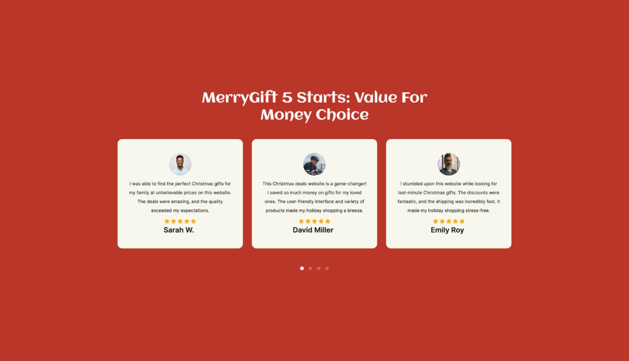 MerryGift Christmas Testimonial Section For Gutenberg Banner