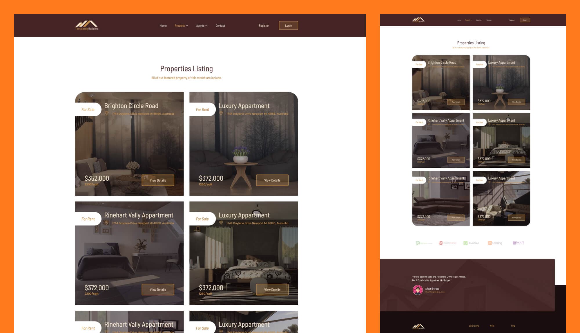 TemplatelyBuilders Property Page For Gutenberg Banner