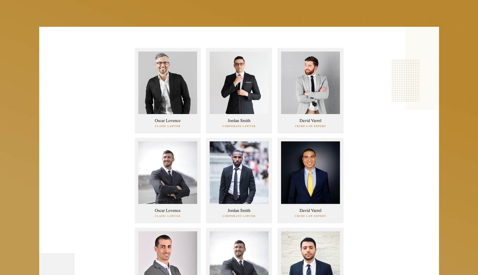 Lawstice Team Section For Gutenberg By Templately