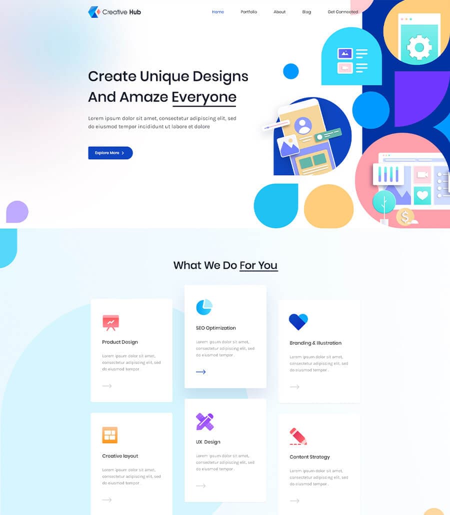 Creative Hub Home Page thumbnail