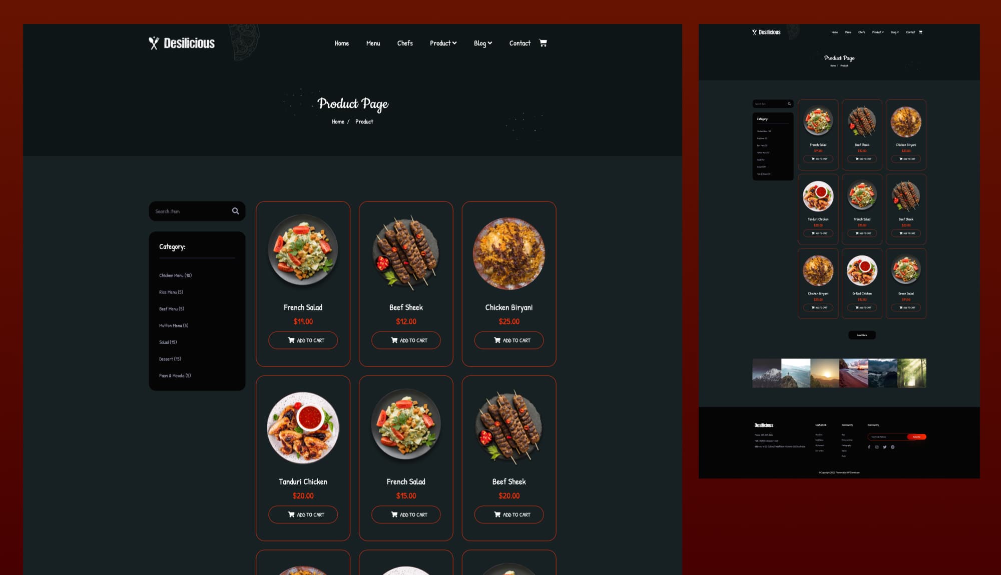 Desilicious Product Page With Left Sidebar Banner