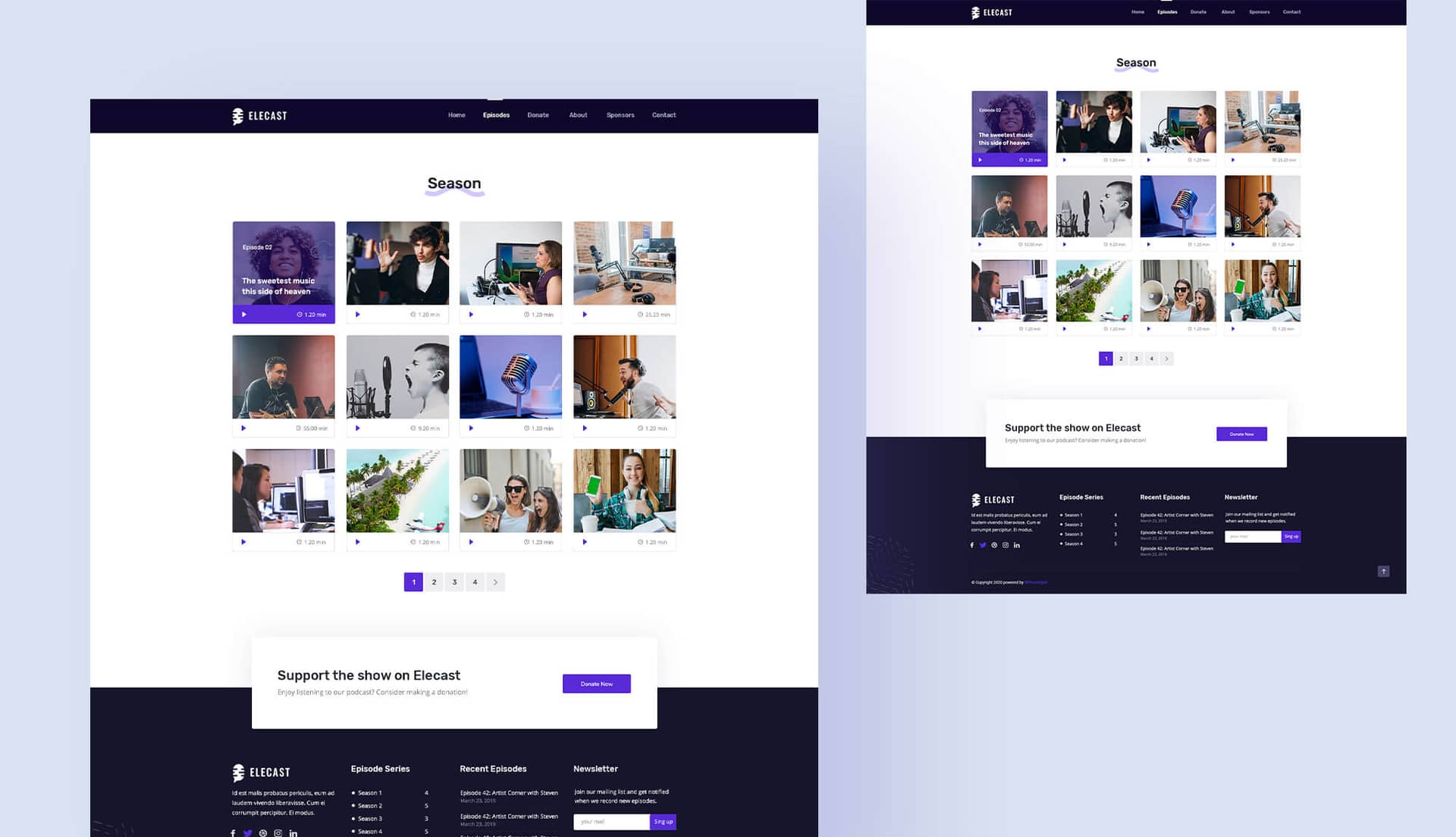 EleCast Seasons Page By Templately