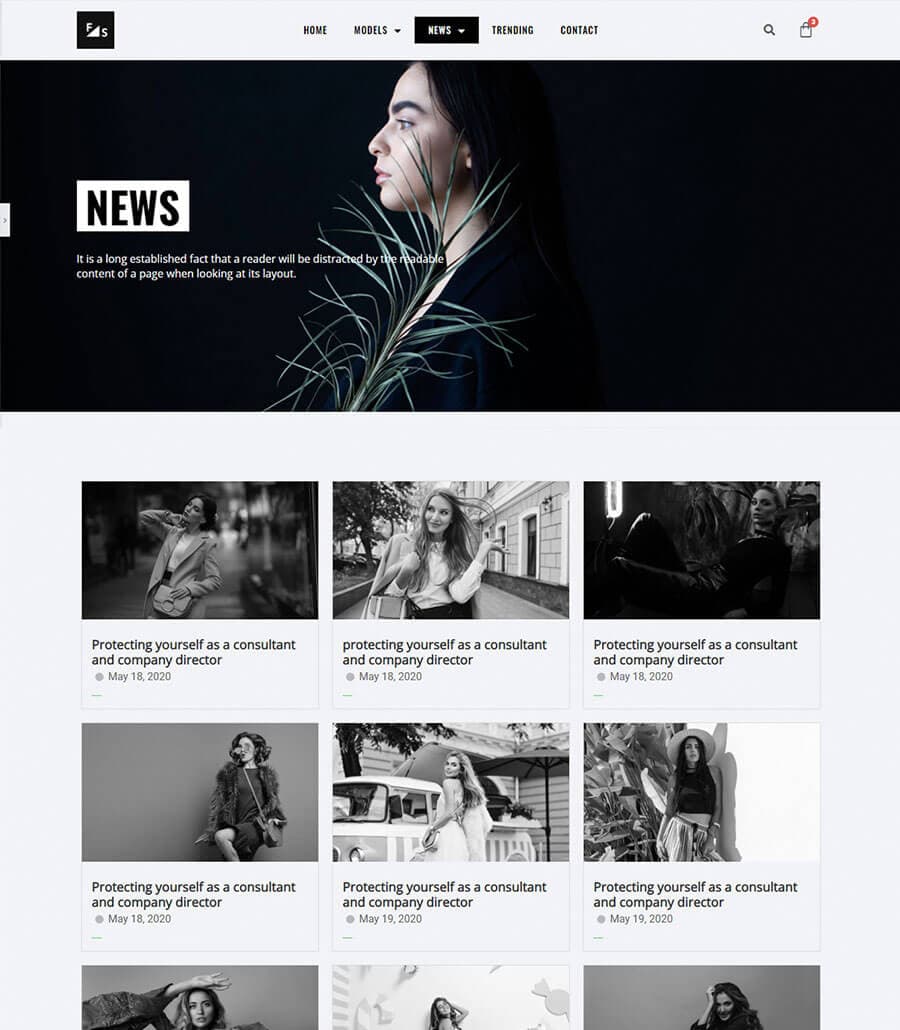 Fashion and Modeling News Page thumbnail