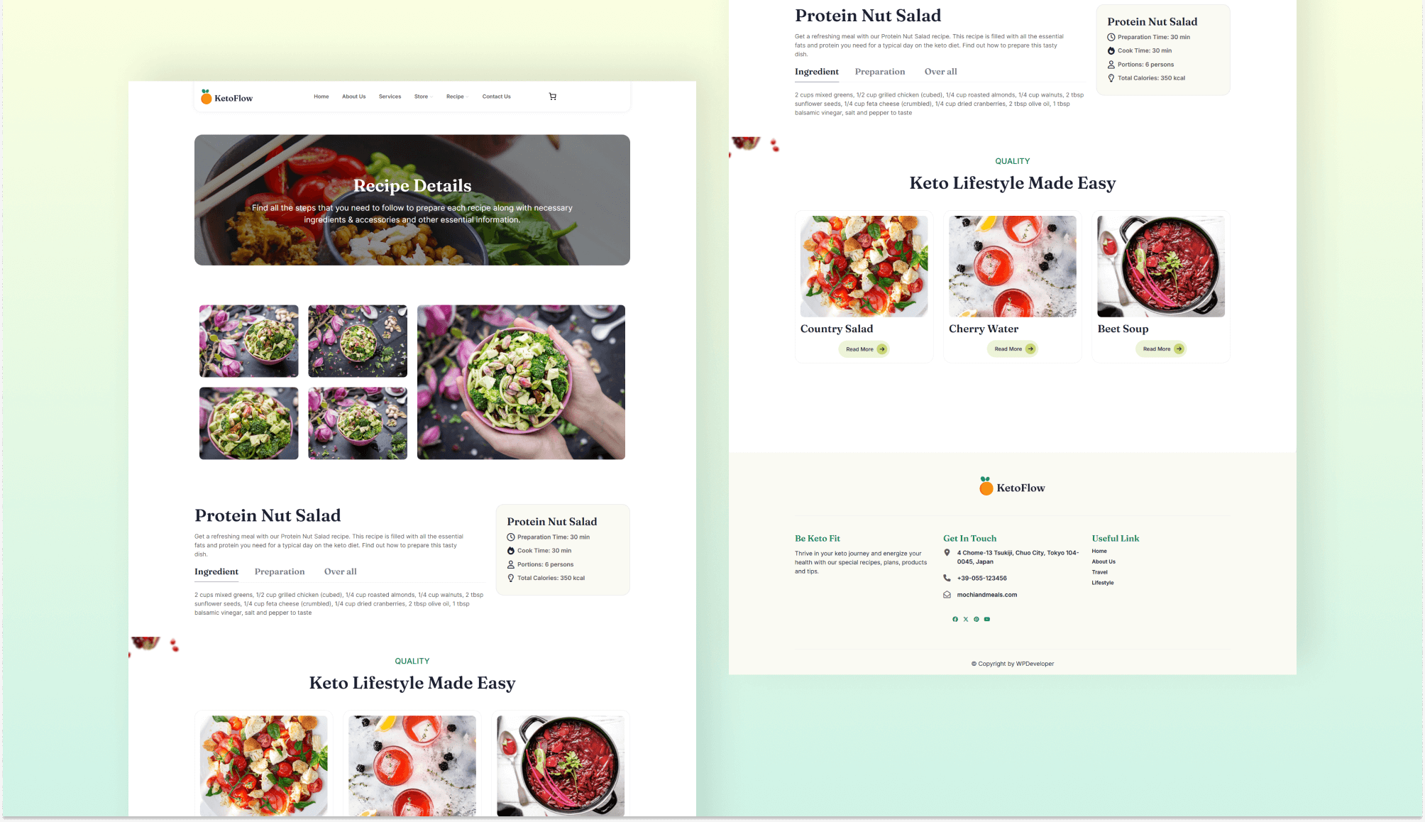KetoFlow Recipe Details Page For Gutenberg Banner