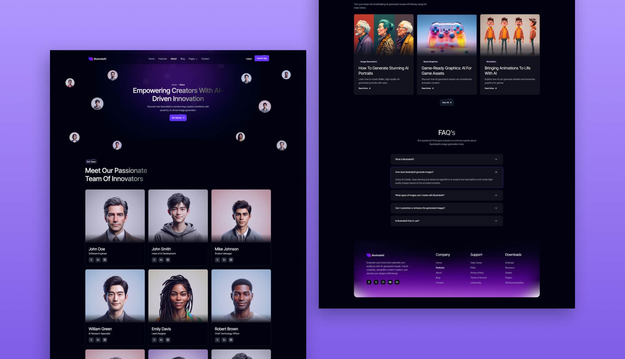 IllustrateAI About Page for Gutenberg Banner