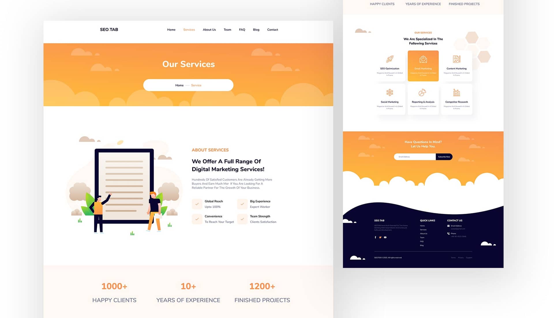SEO Tab Service Page By Templately