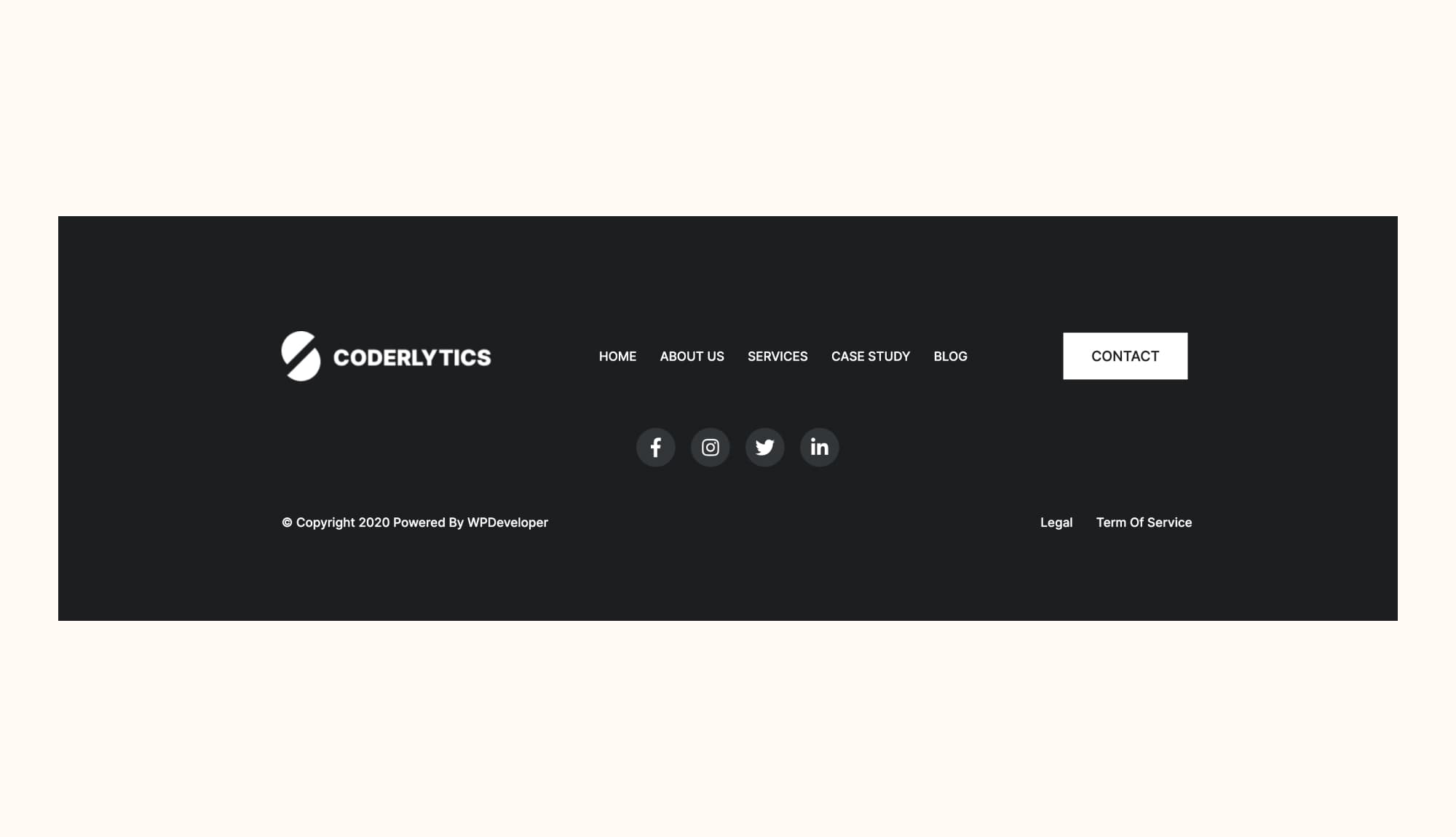 Coderlytics Footer Section For Gutenberg Banner