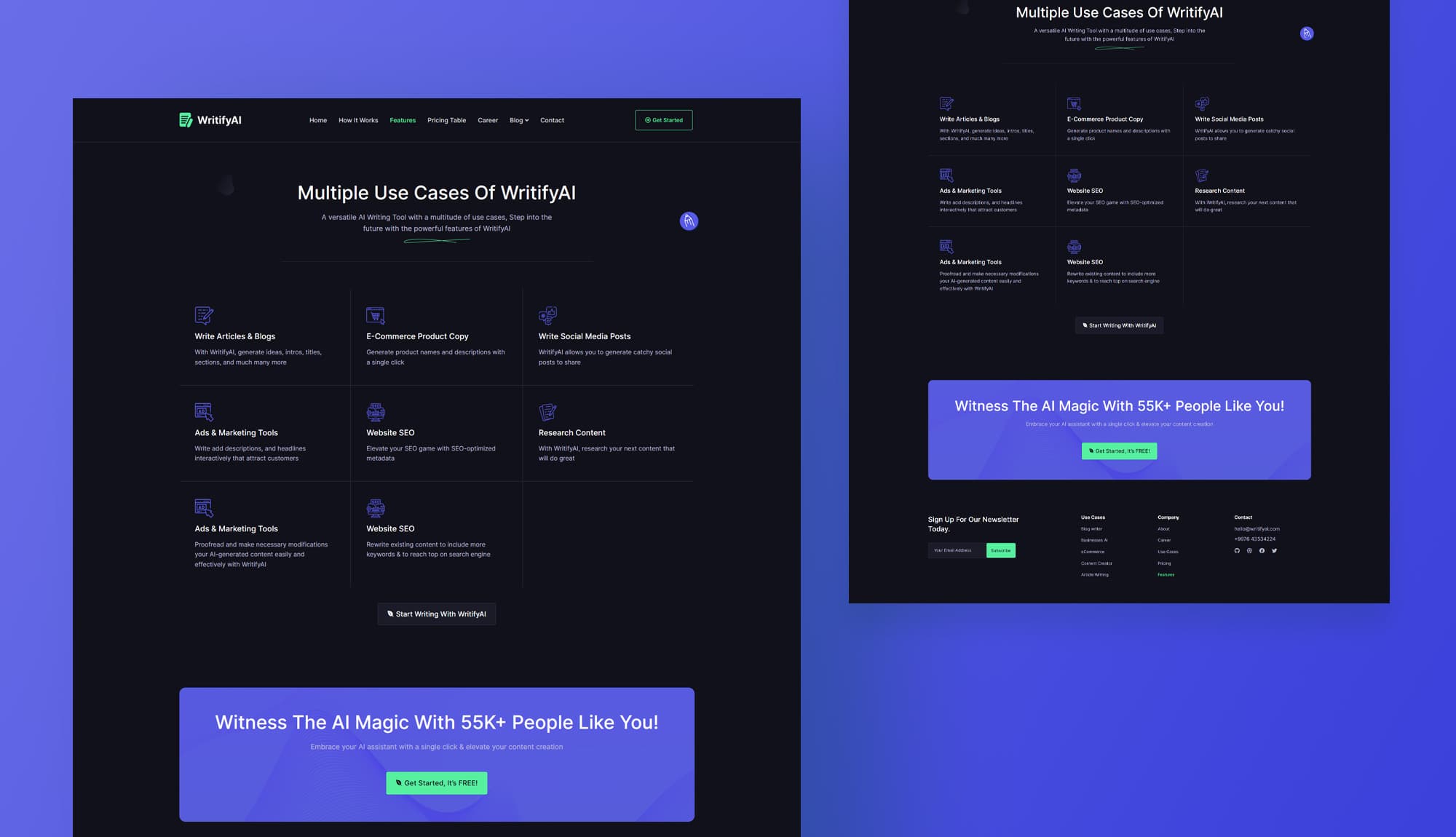 WritifyAi Features Page Banner