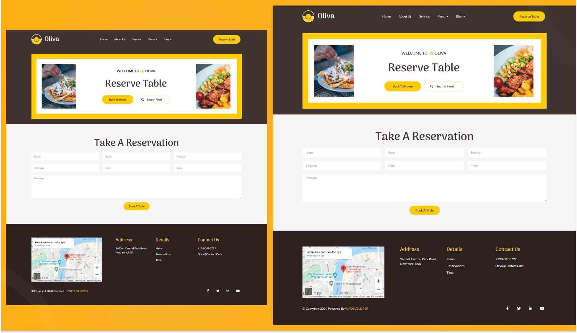 Oliva Reservation Page Banner