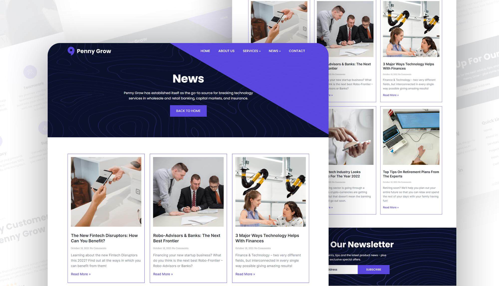 Penny Grow News Page By Templately