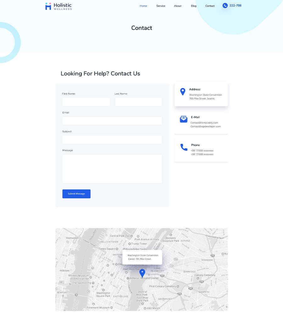 Holistic Wellness Contact Page thumbnail
