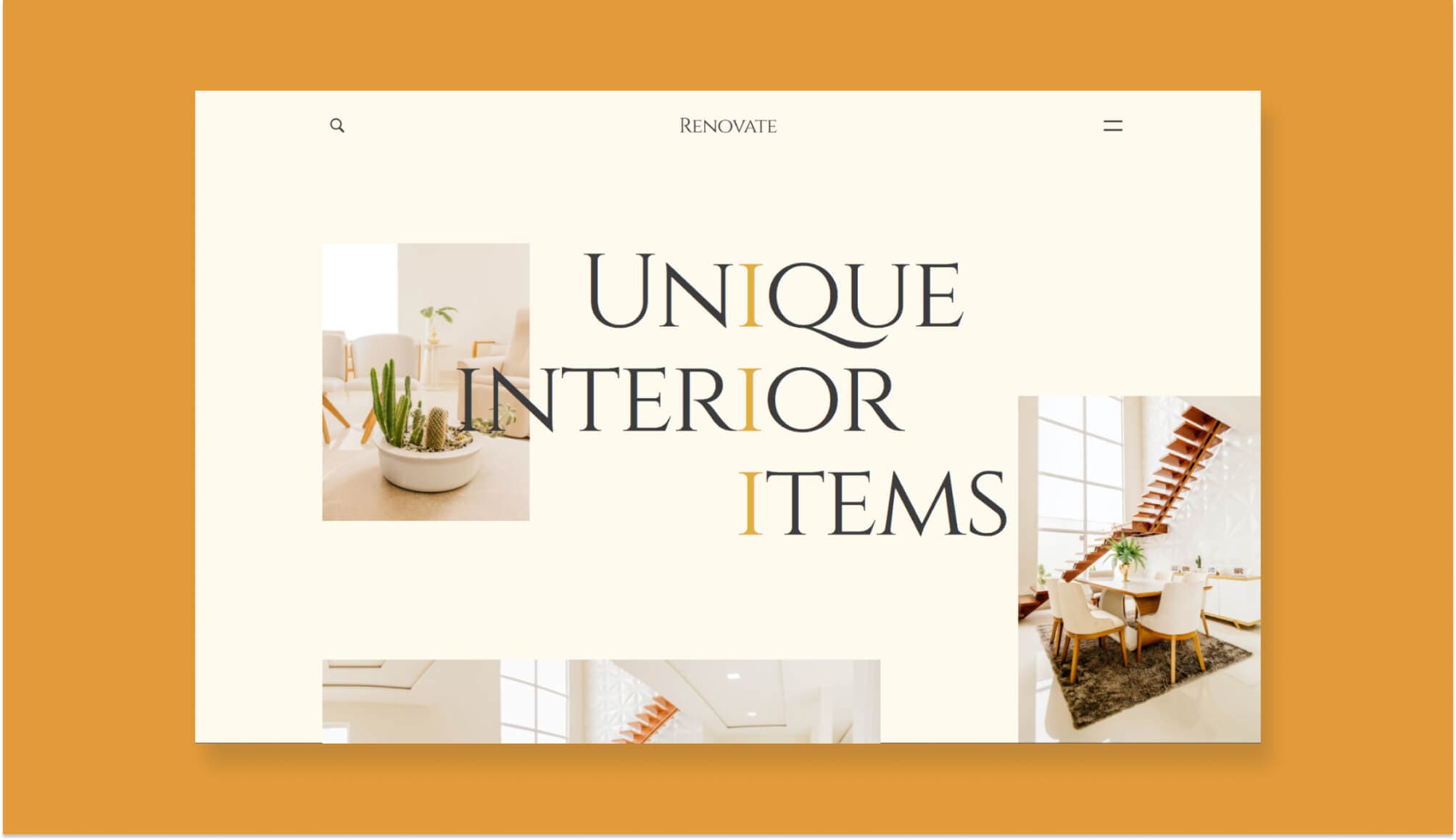 Renovate - Home Decor Hero Section for Gutenberg Banner