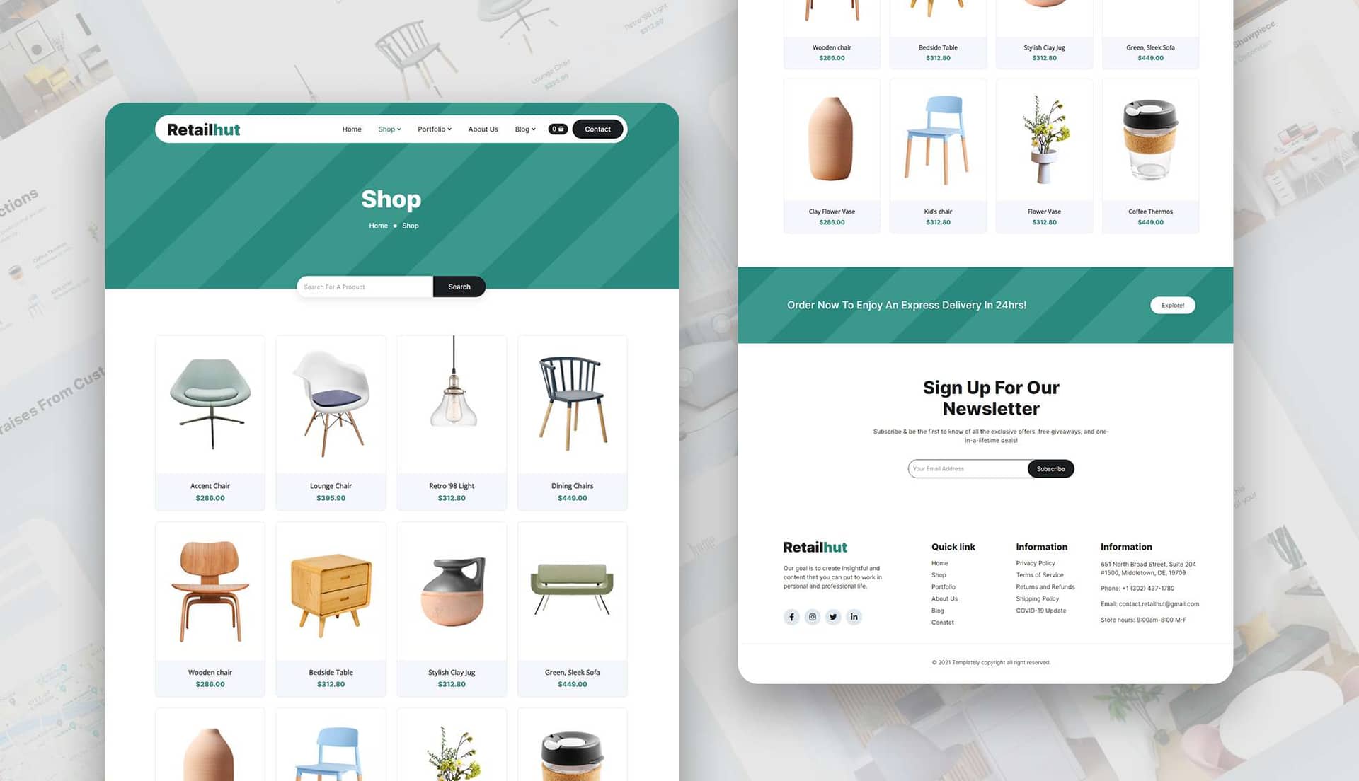 RetailHut Shop Page By Templately