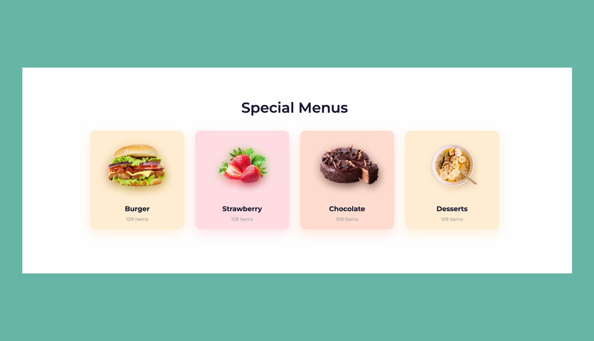 Food Express Menu Categories Section For Gutenberg Banner