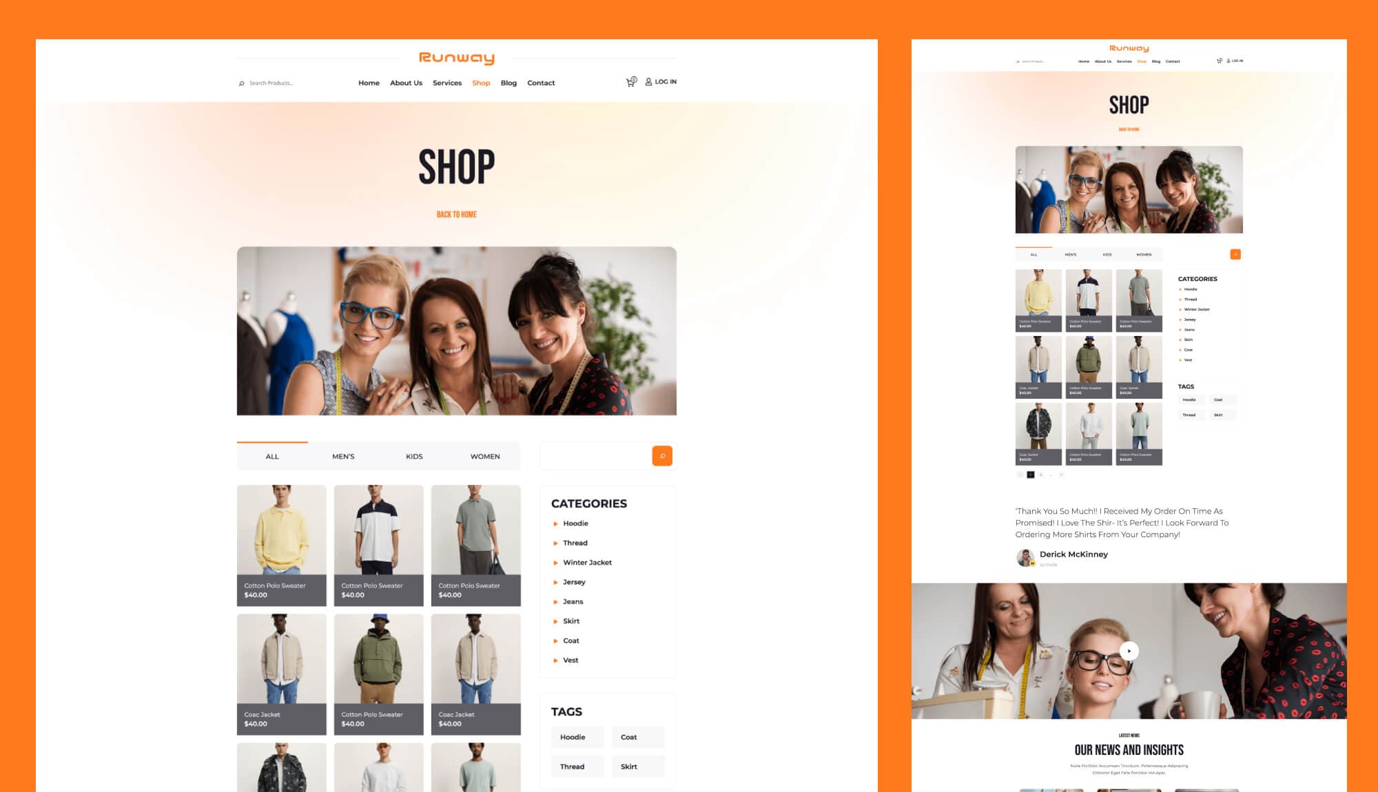 Runway Shop Page For Gutenberg By Templately