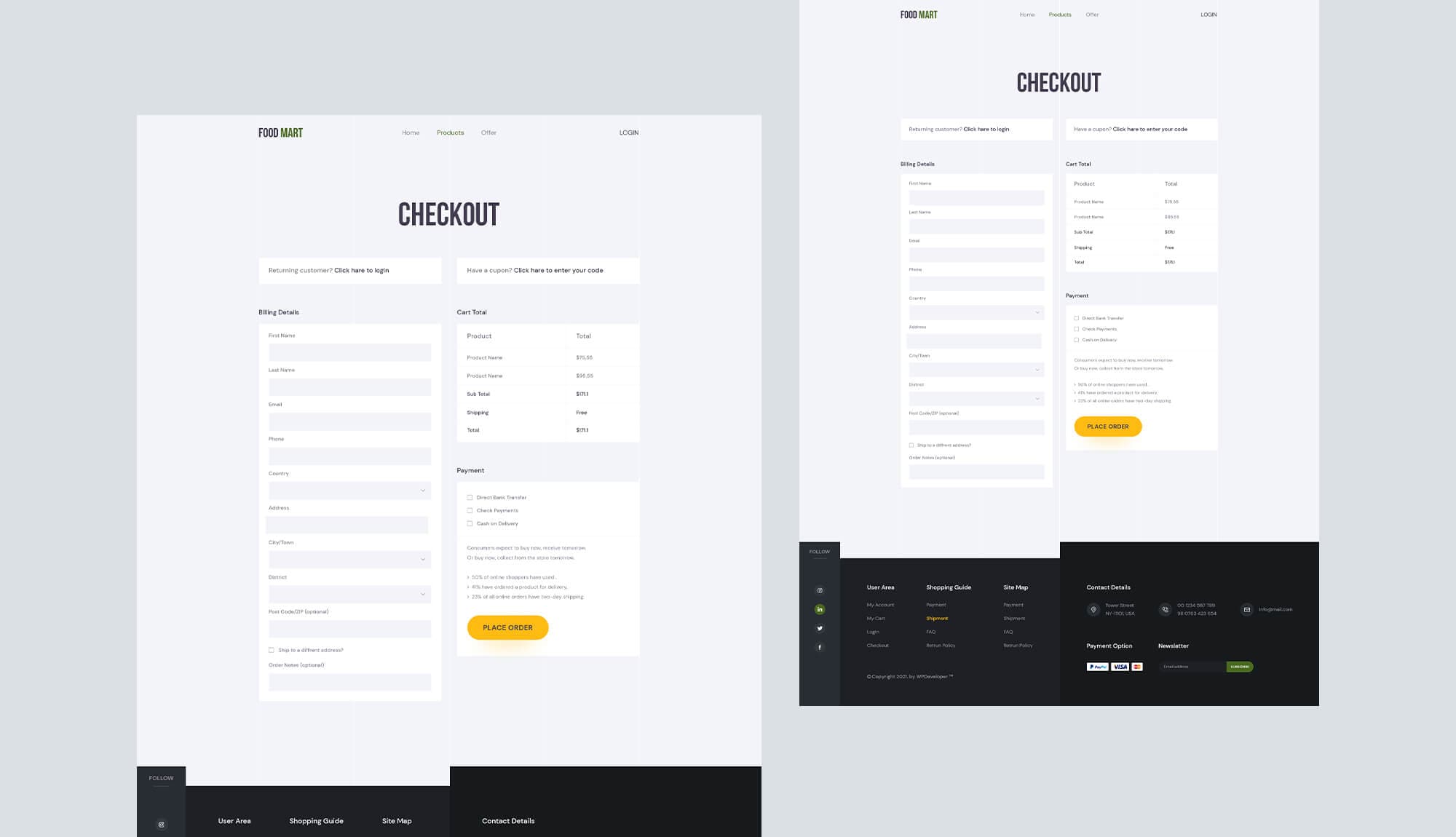 Food Mart Checkout Page Banner