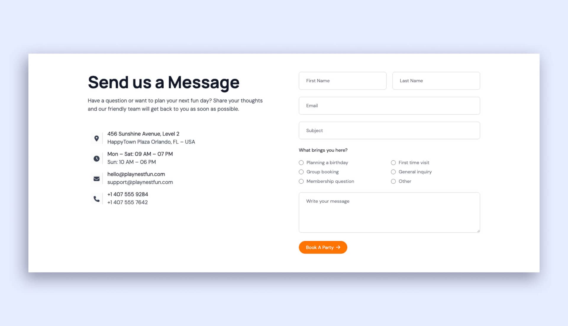 SproutSphere Contact Section For Gutenberg By Templately