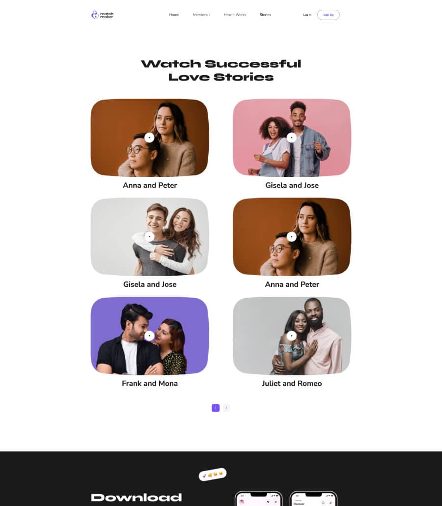 MatchMaker Stories Page thumbnail