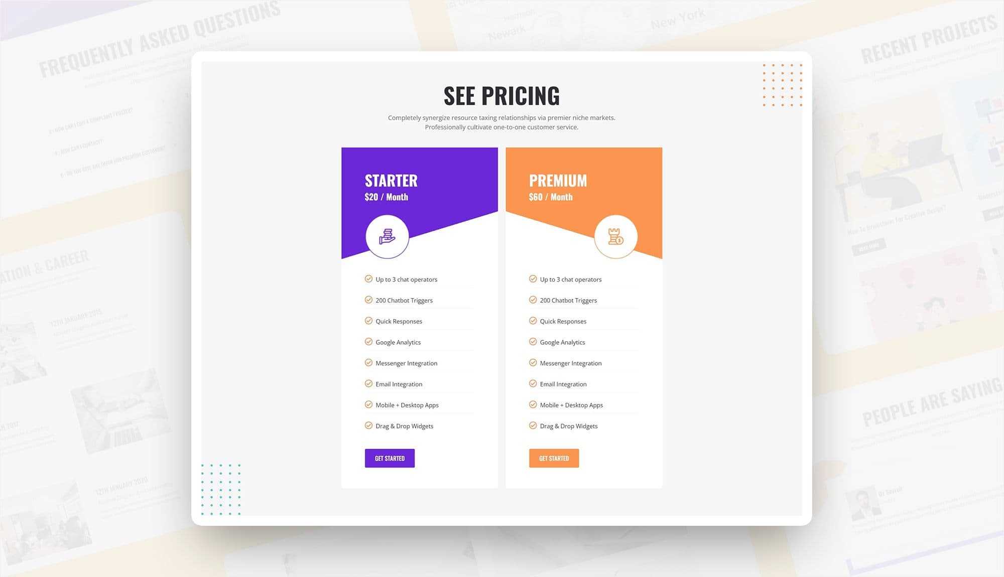Smith Consulting Pricing Section For Gutenberg Banner