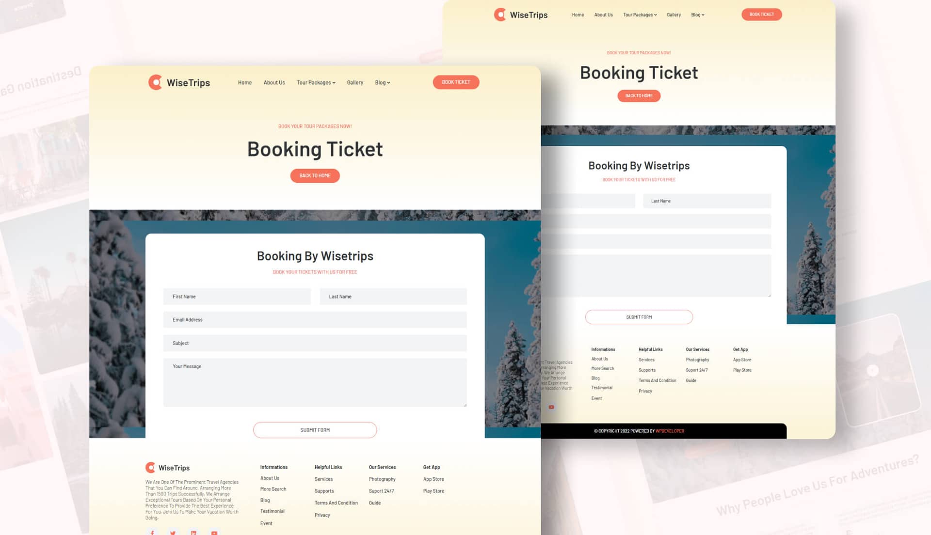 WiseTrips Booking Page By Templately