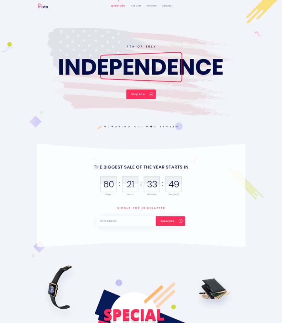 July4 Landing Page thumbnail