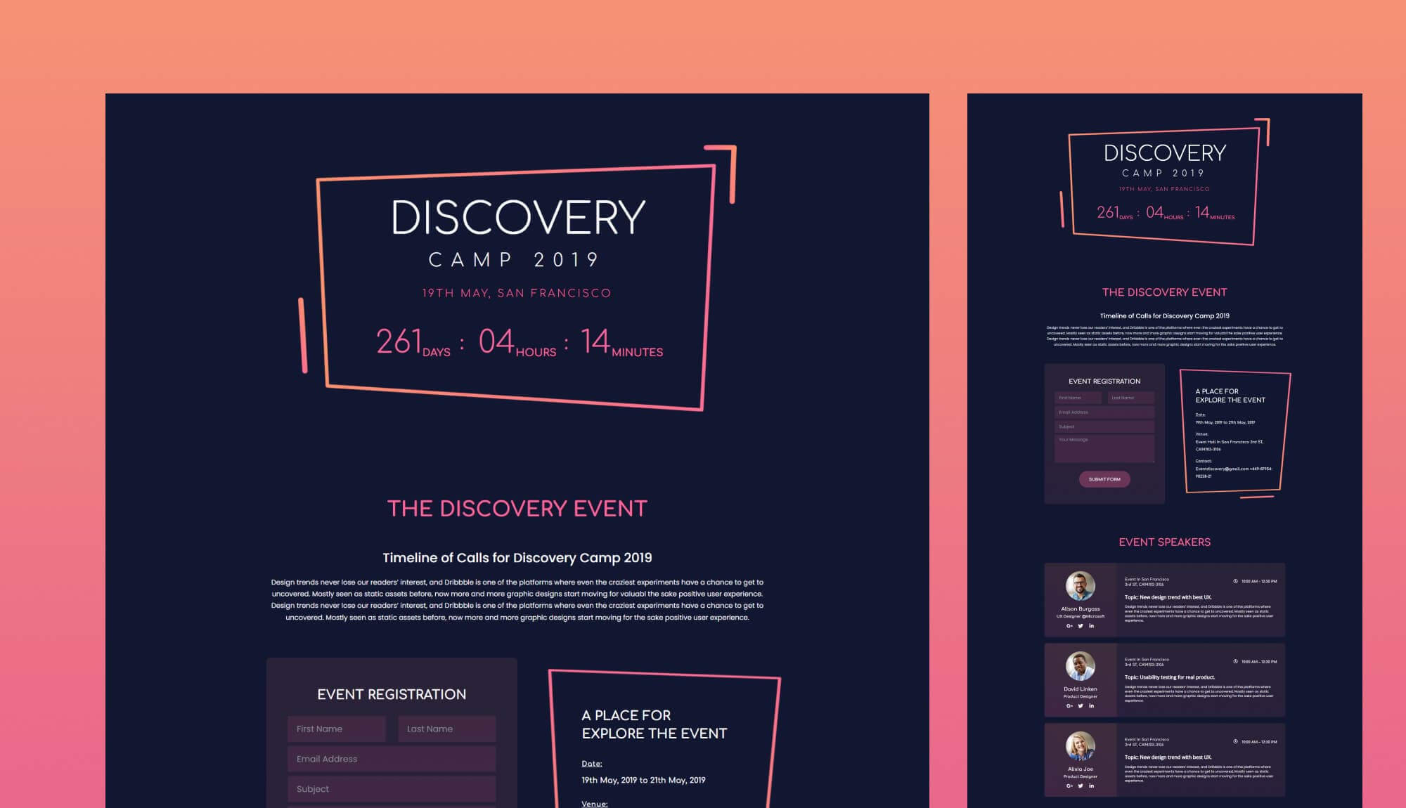 EventGree Home Page Dark For Gutenberg Banner