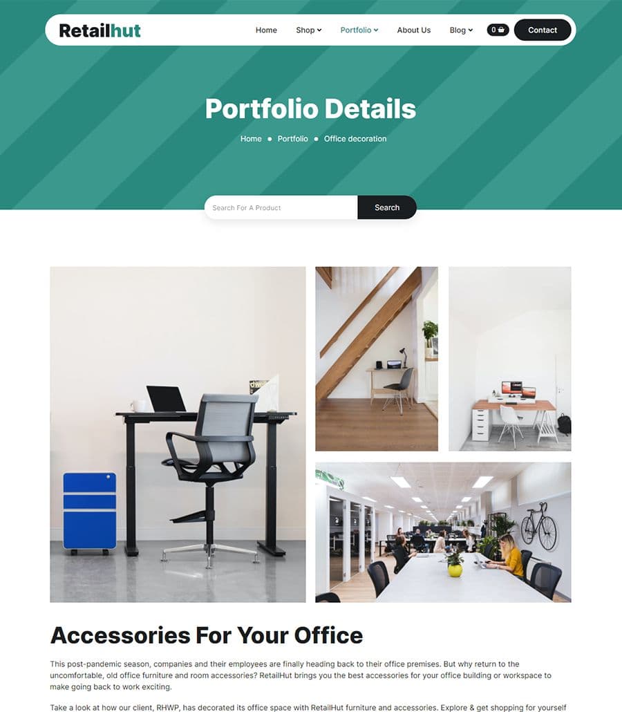 RetailHut Portfolio Details Page thumbnail