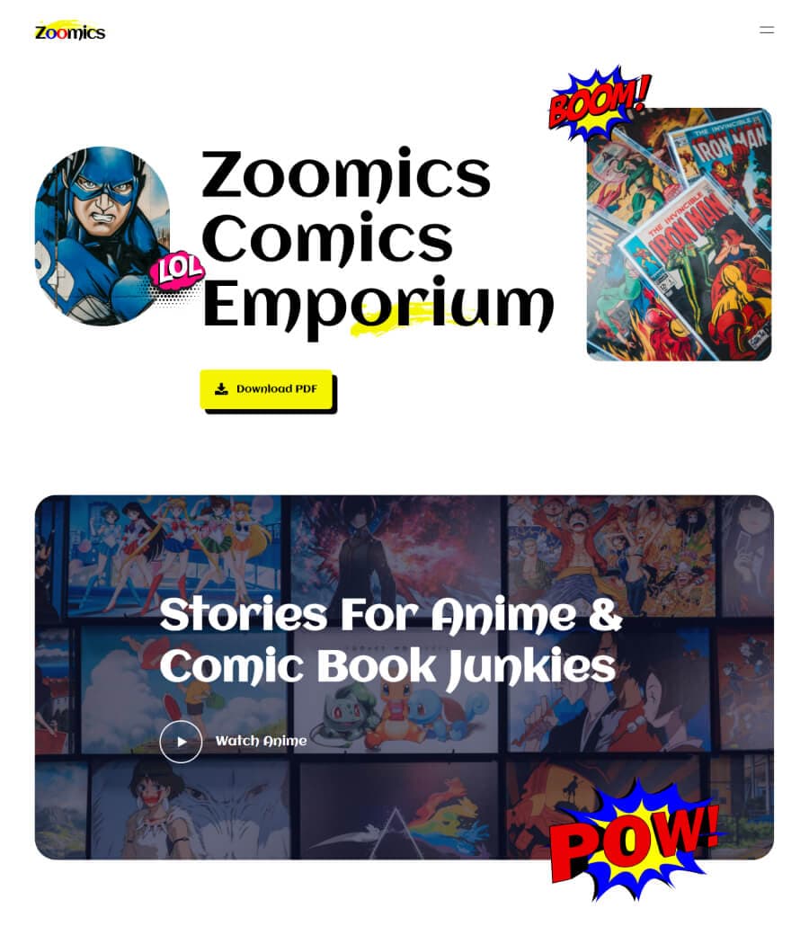 Zoomics Home Page thumbnail