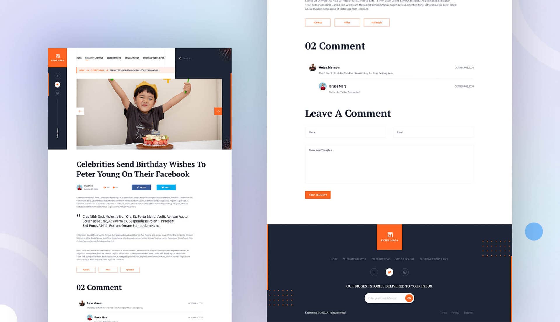 Enter Mega Lifestyle Details Page By Templately