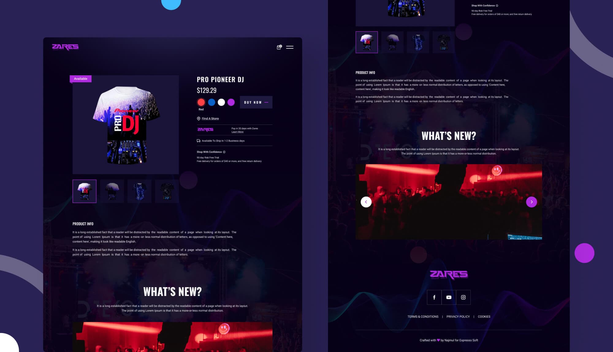 Zares Product Details Page Banner