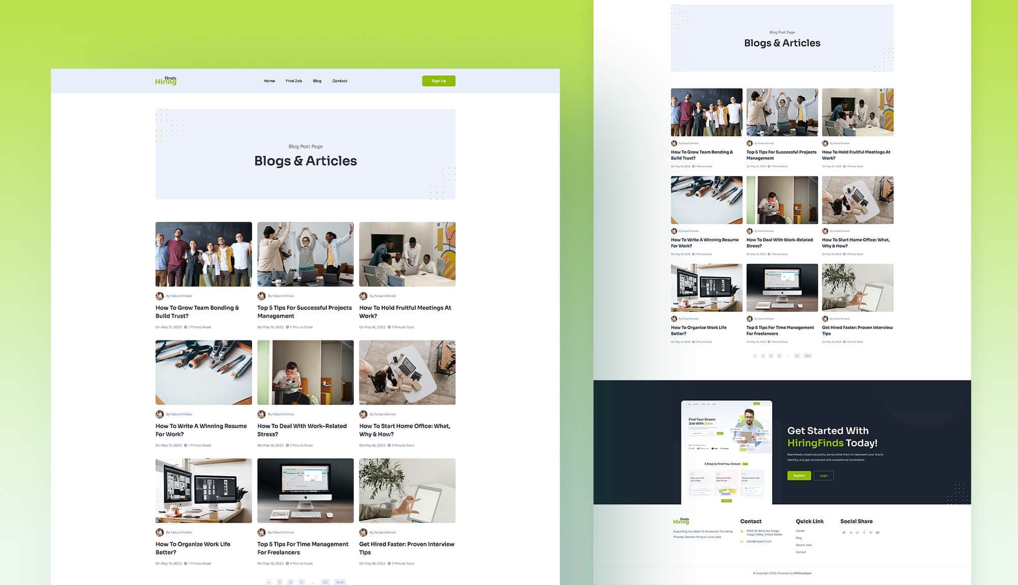 HiringFinds Blog Page For Gutenberg Banner