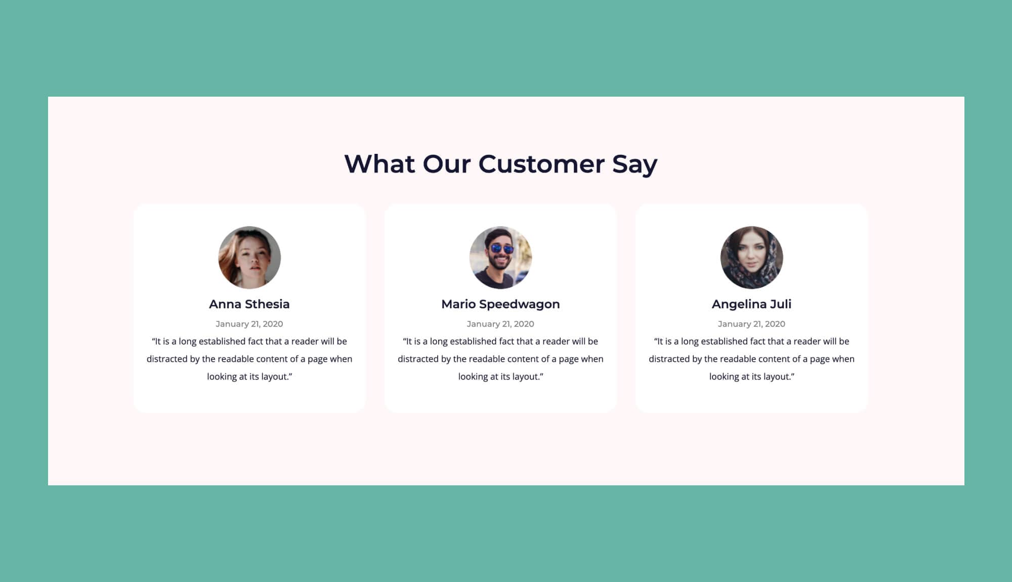 Food Express Testimonial Section For Gutenberg Banner