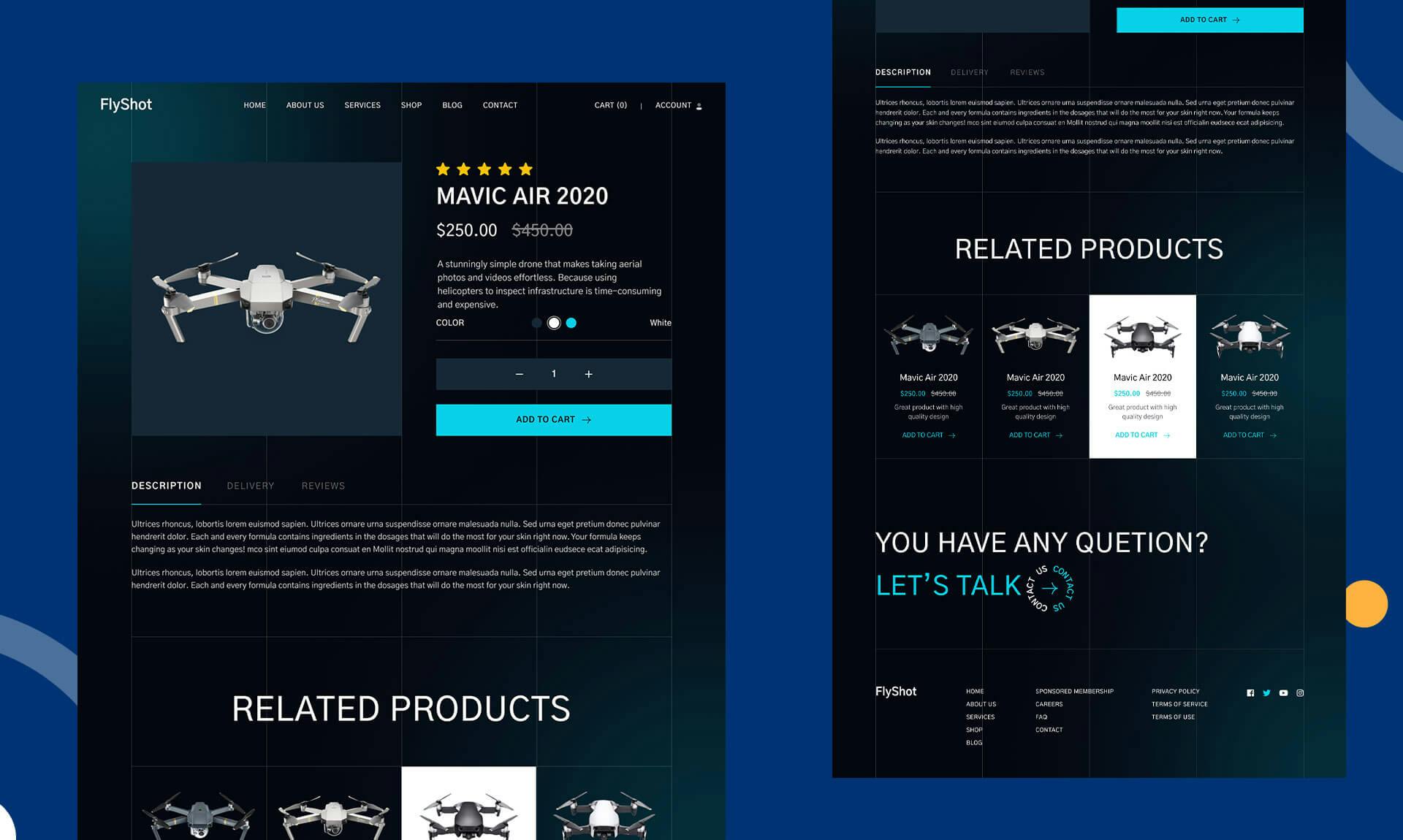 FlyShot Single Product Page Banner