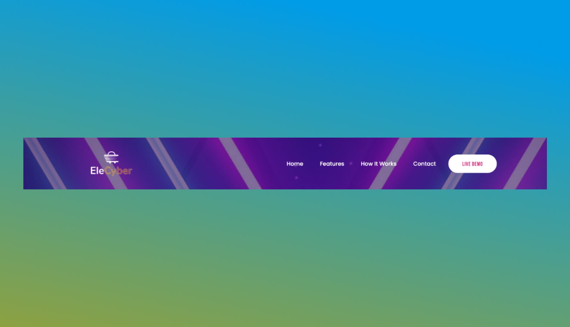 EleCyber Header Section For Gutenberg Banner