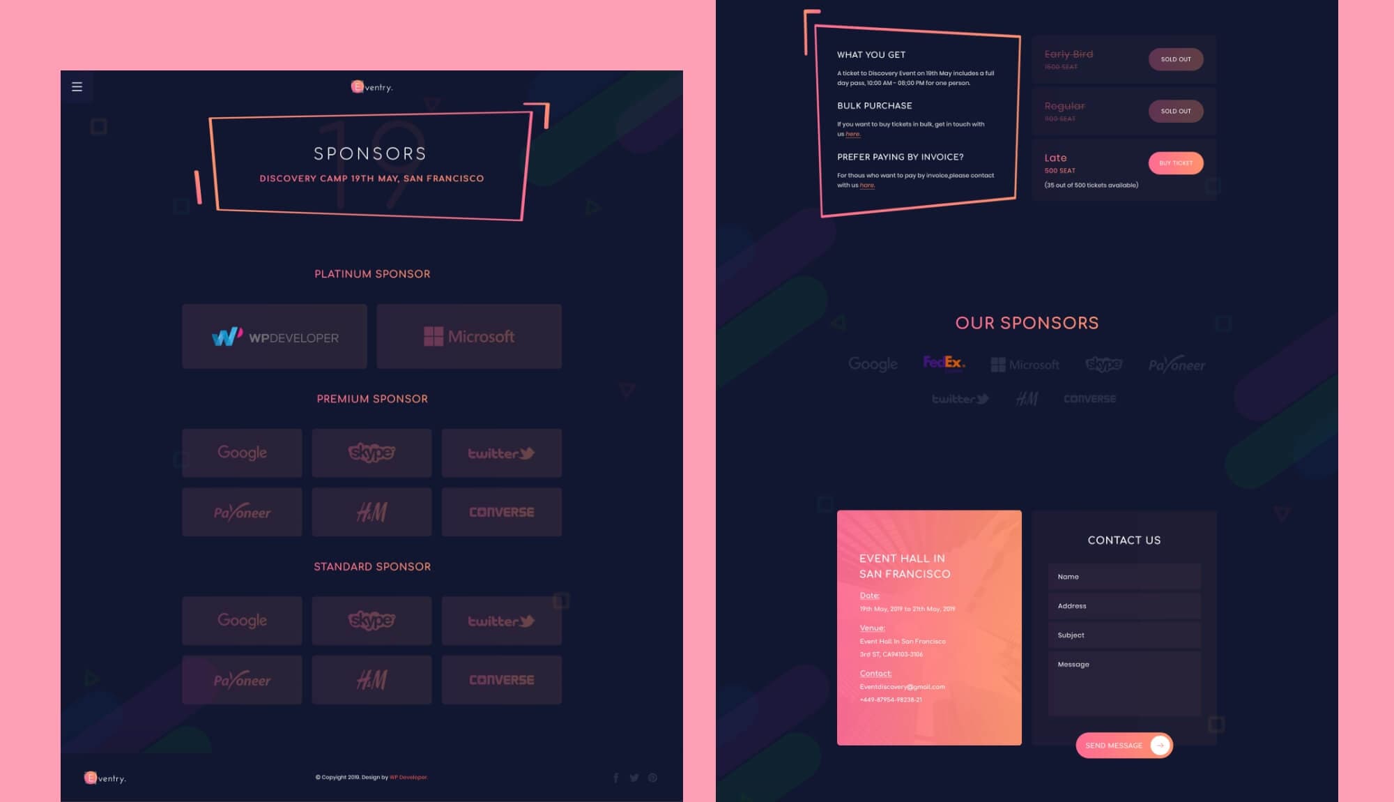 EventGree Event Template Sponsor Banner