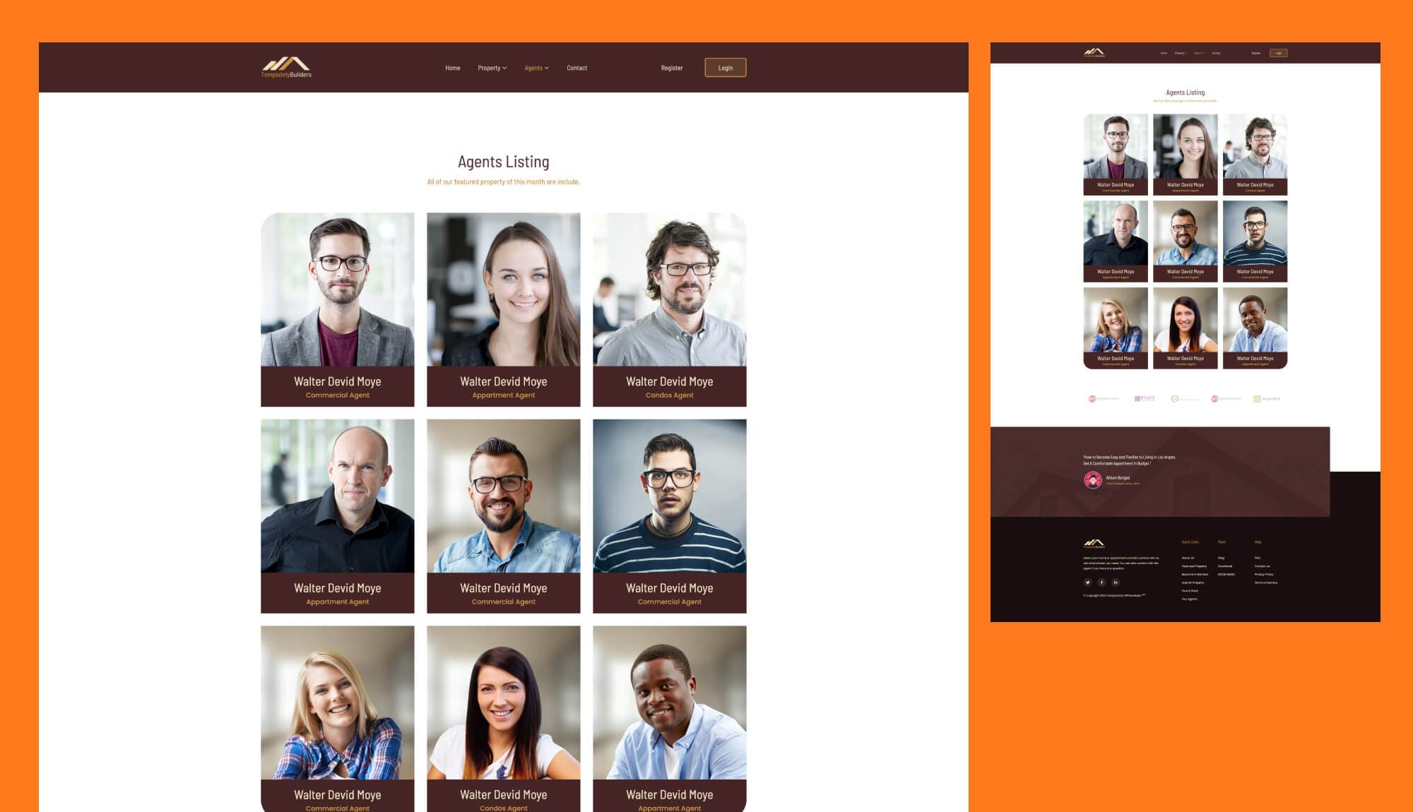 TemplatelyBuilders Agent Page For Gutenberg Banner
