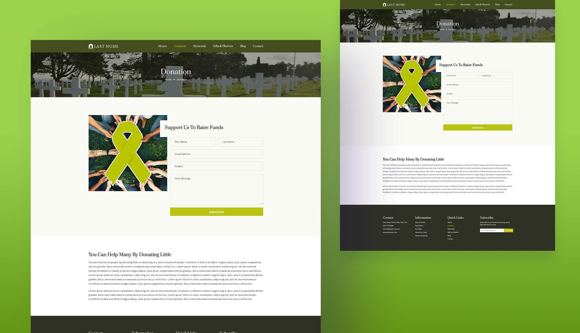 Last Home Donation Page For Gutenberg By Templately