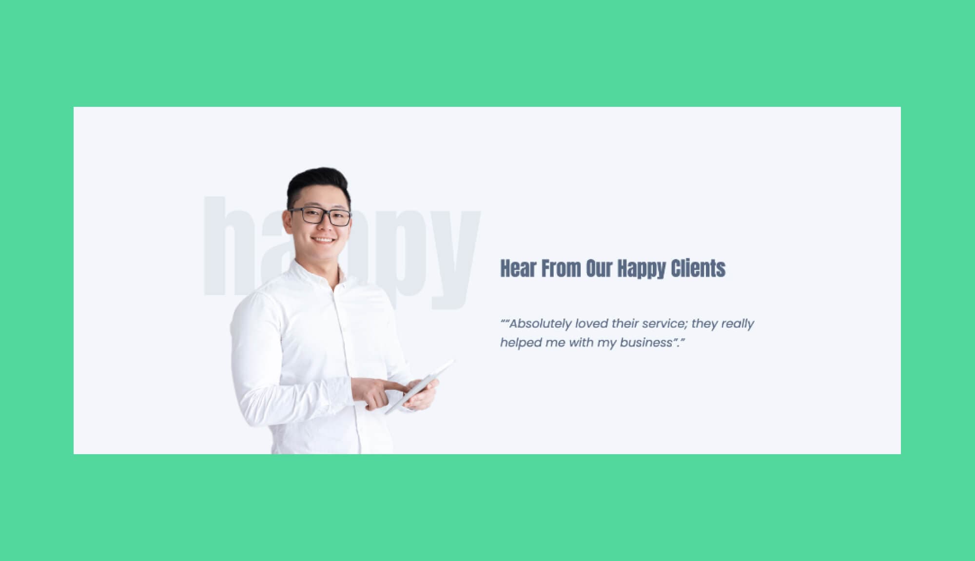 Digency Testimonial Section For Gutenberg Banner