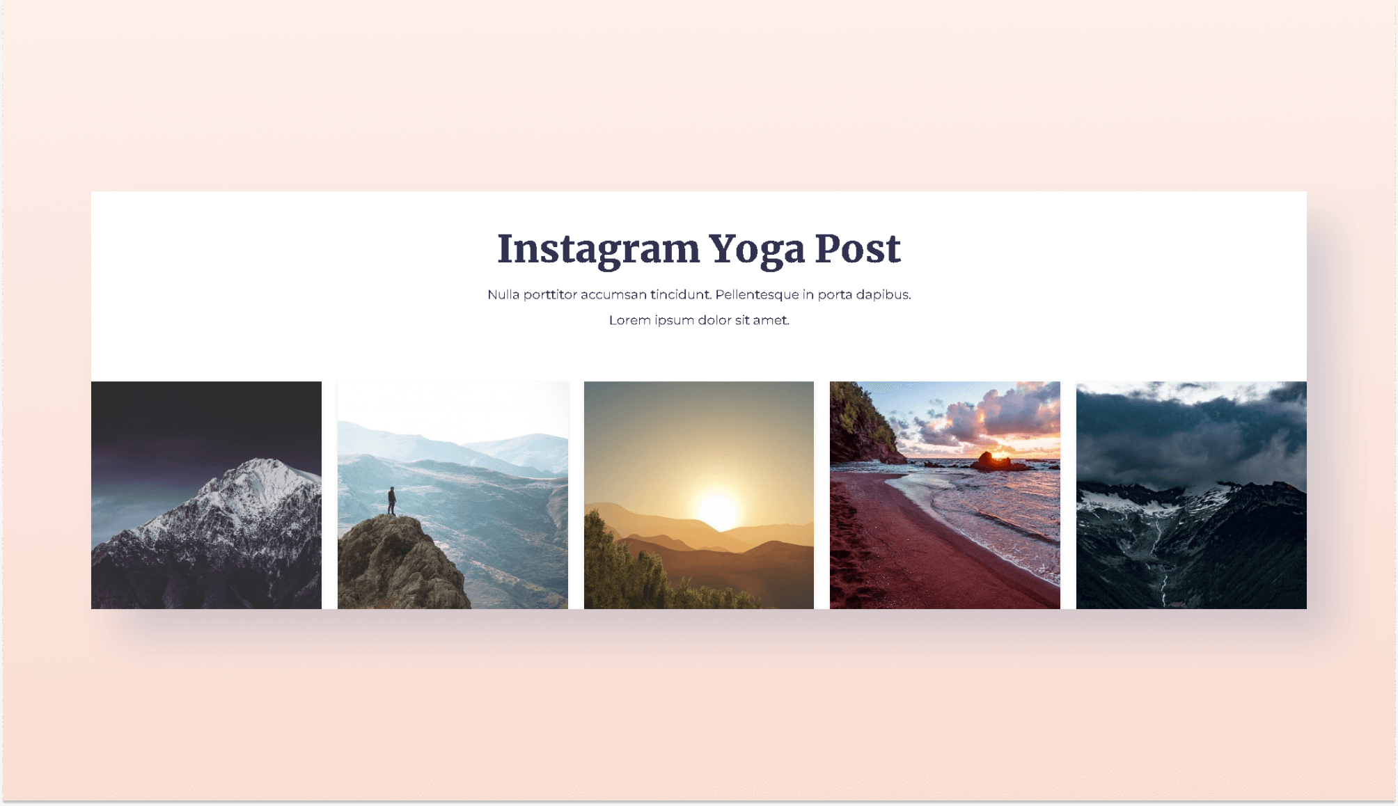 Do Yoga Instagram Section For Gutenberg Banner