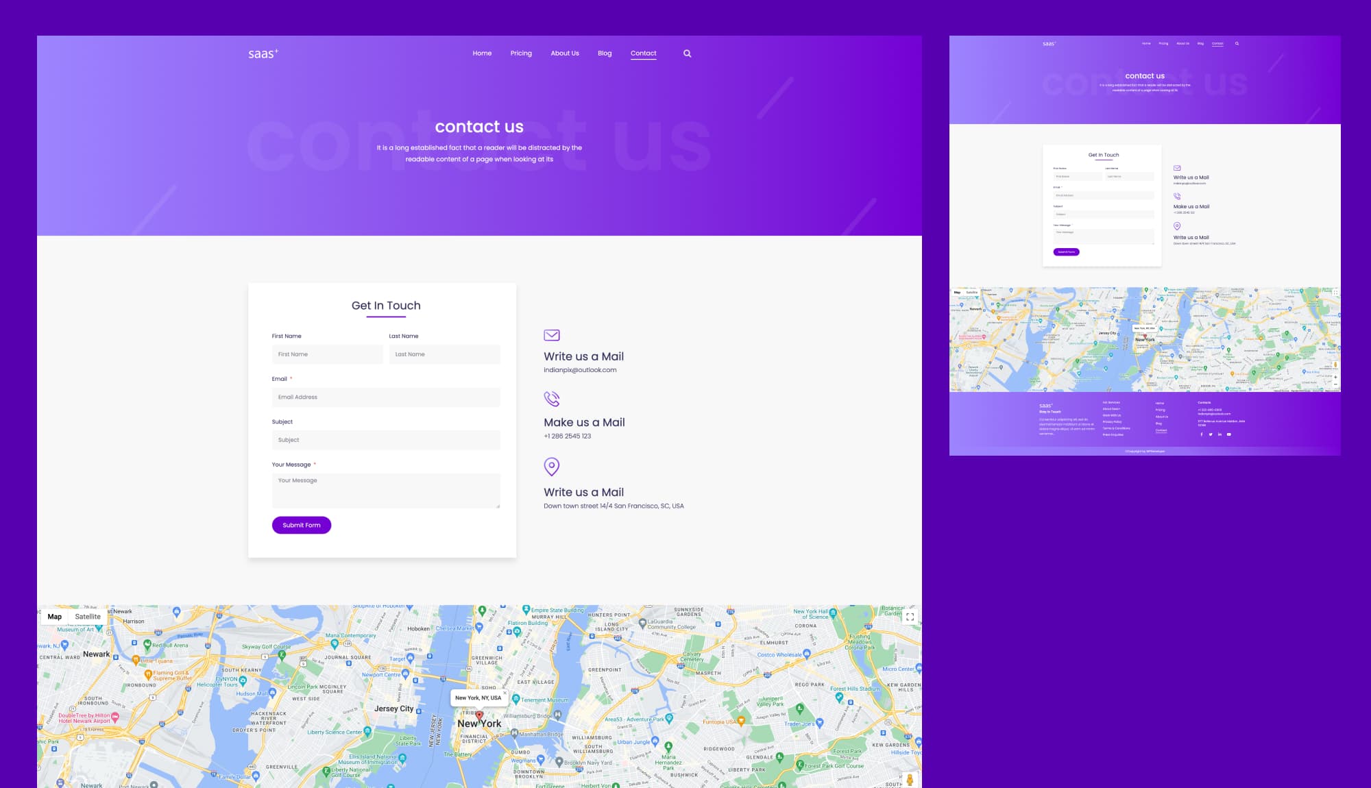 SaaS Starter Contact Page For Gutenberg Banner