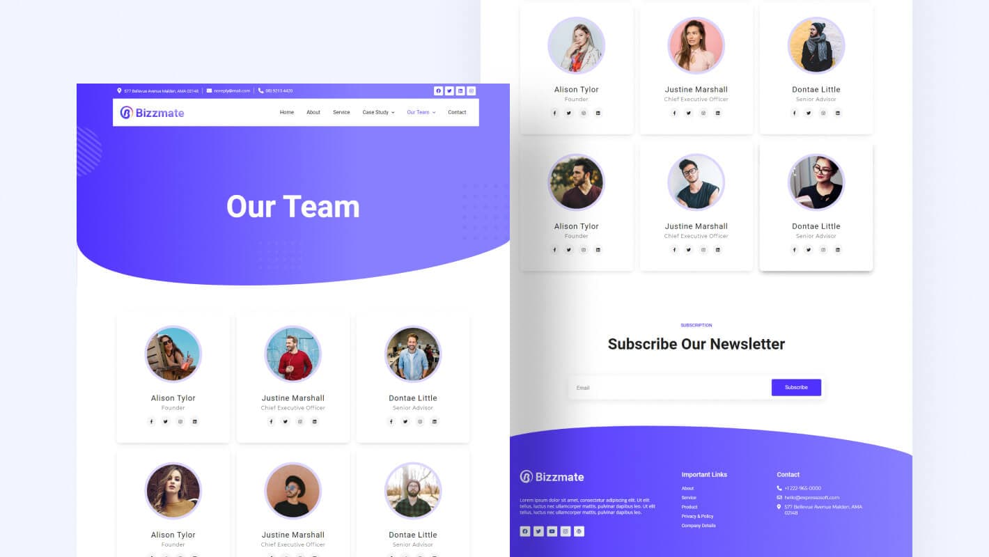Bizzmate Agency Team Page Banner