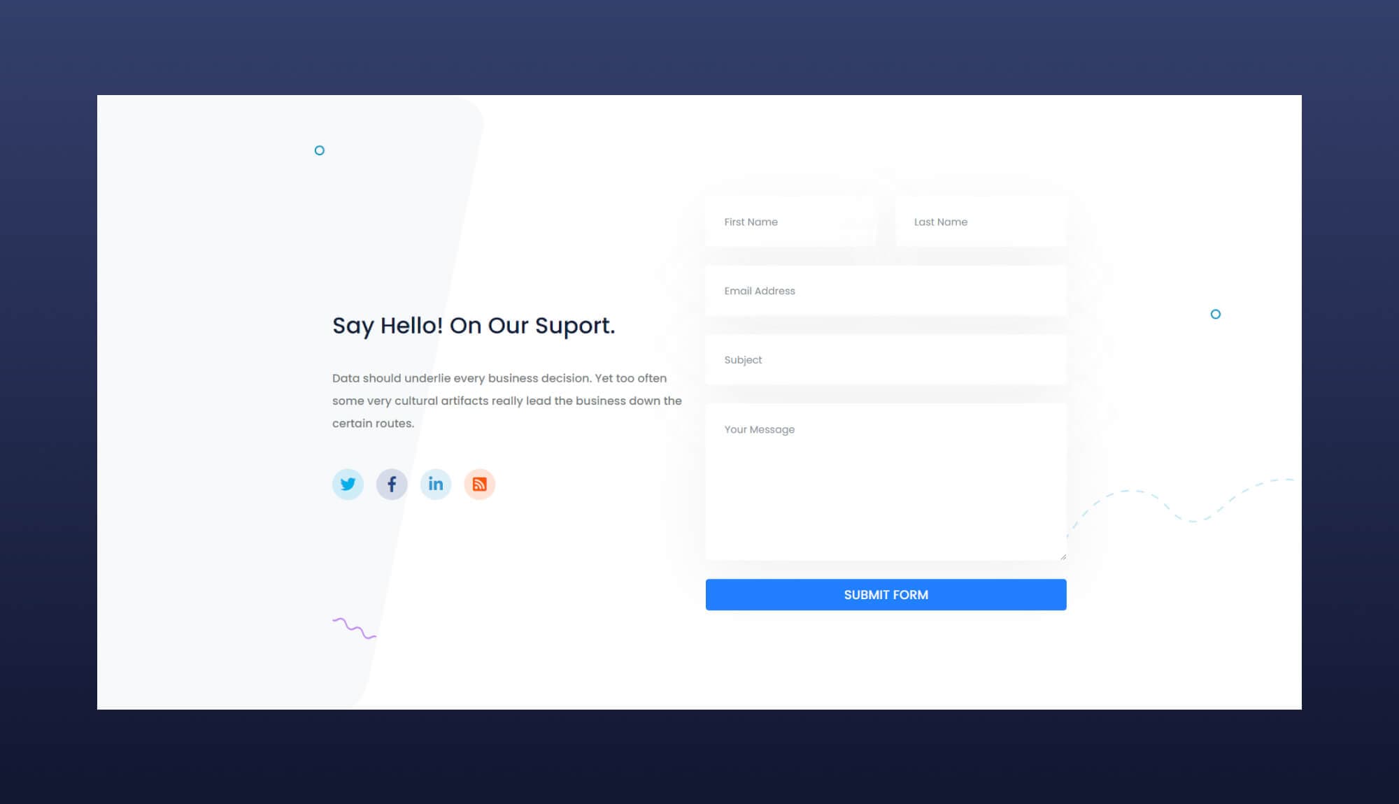 SaasPeak Contact Section For Gutenberg By Templately